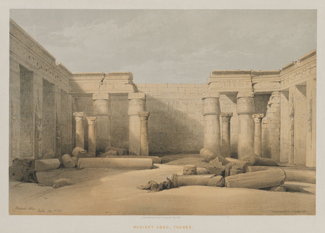 Egipt i Nubia, tom II: Medinet Abou, Teby autorstwa Louis Haghe