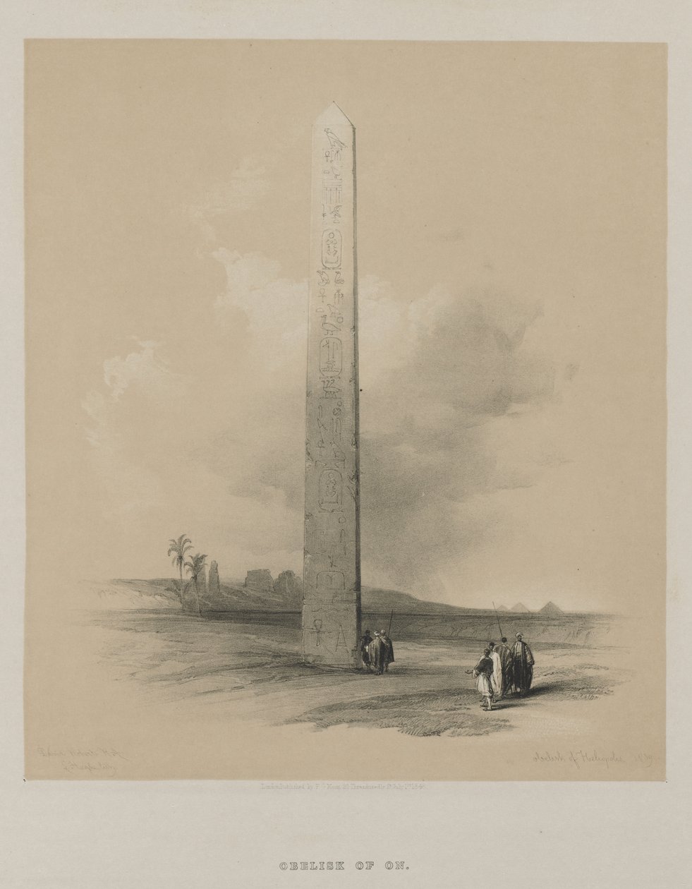 Egipt i Nubia, Tom II: Obelisk Heliopolis autorstwa Louis Haghe