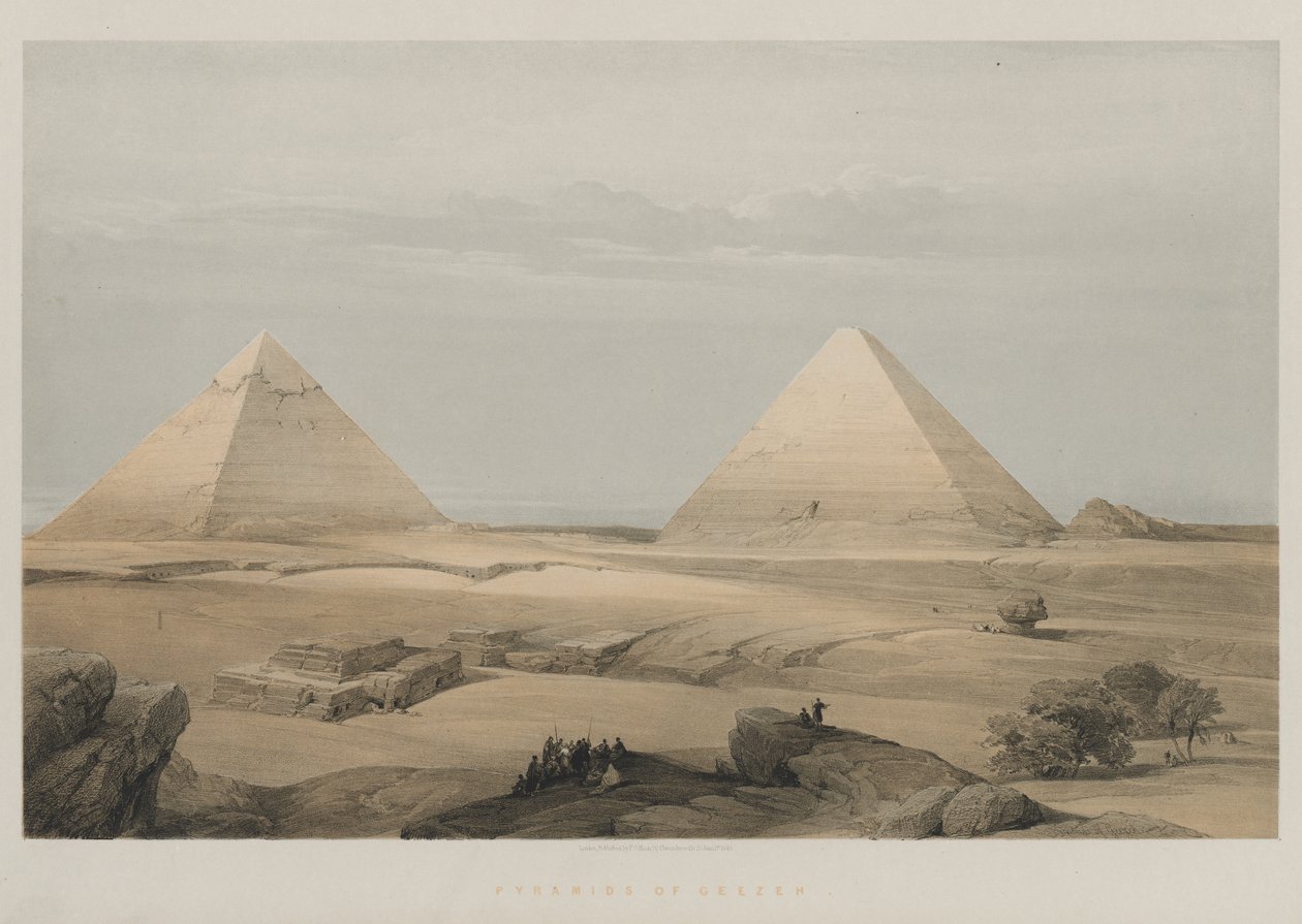 Egipt i Nubia, tom II: Piramidy Geezeh autorstwa Louis Haghe