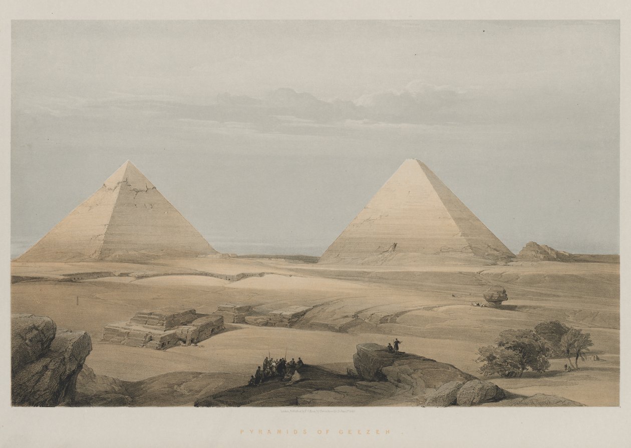 Egipt i Nubia, tom II: Piramidy Geezeh, 1848. autorstwa Louis Haghe