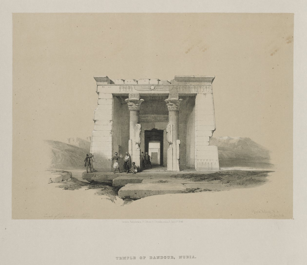 Egipt i Nubia, Tom II: Świątynia Dandour, Nubia autorstwa Louis Haghe