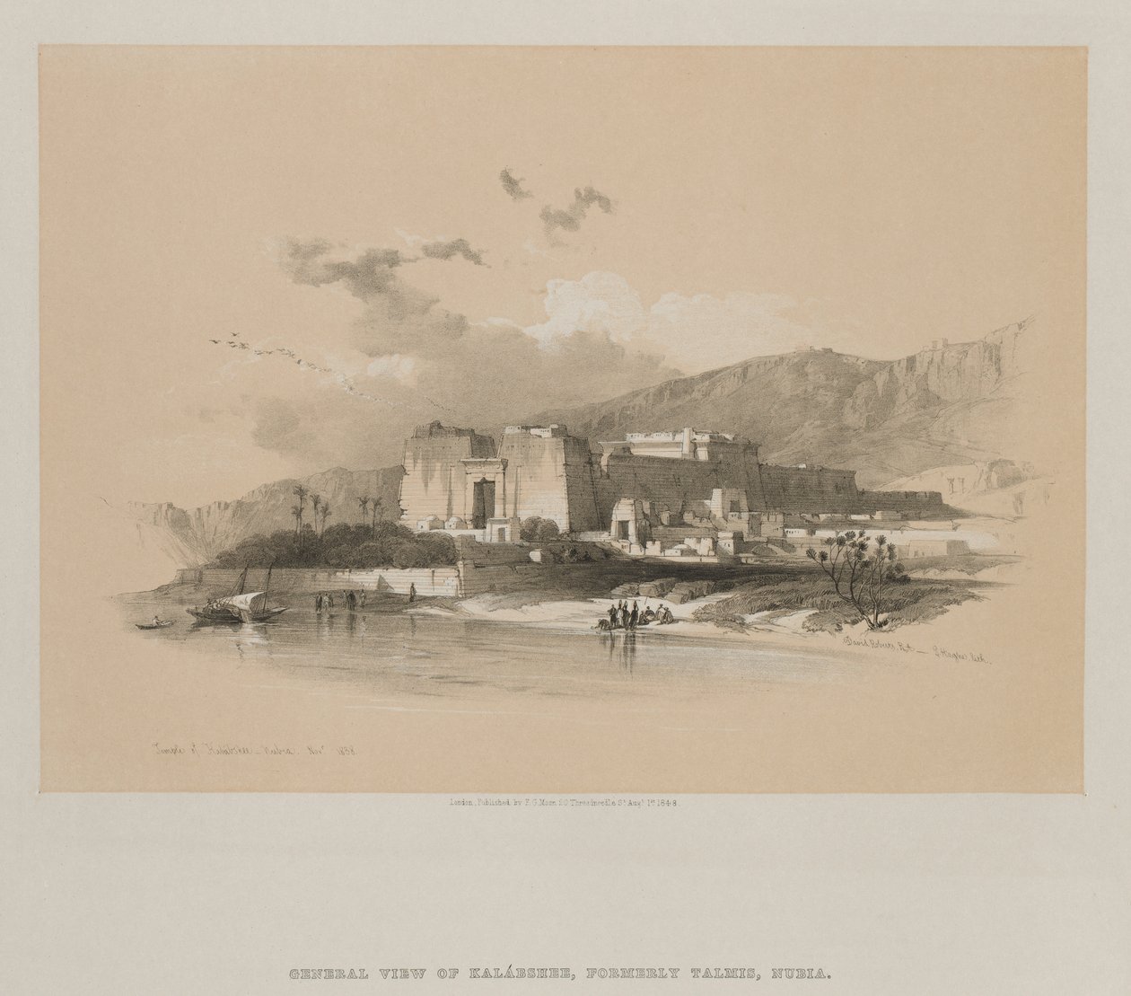 Egipt i Nubia, Tom II: Świątynia Kababsze, Nubia, 1848. autorstwa Louis Haghe