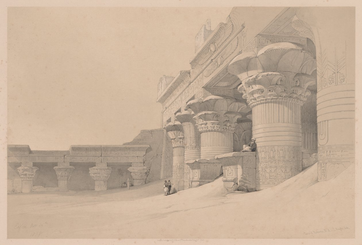 Egipt i Nubia: Tom I - nr 10, Edfou autorstwa Louis Haghe