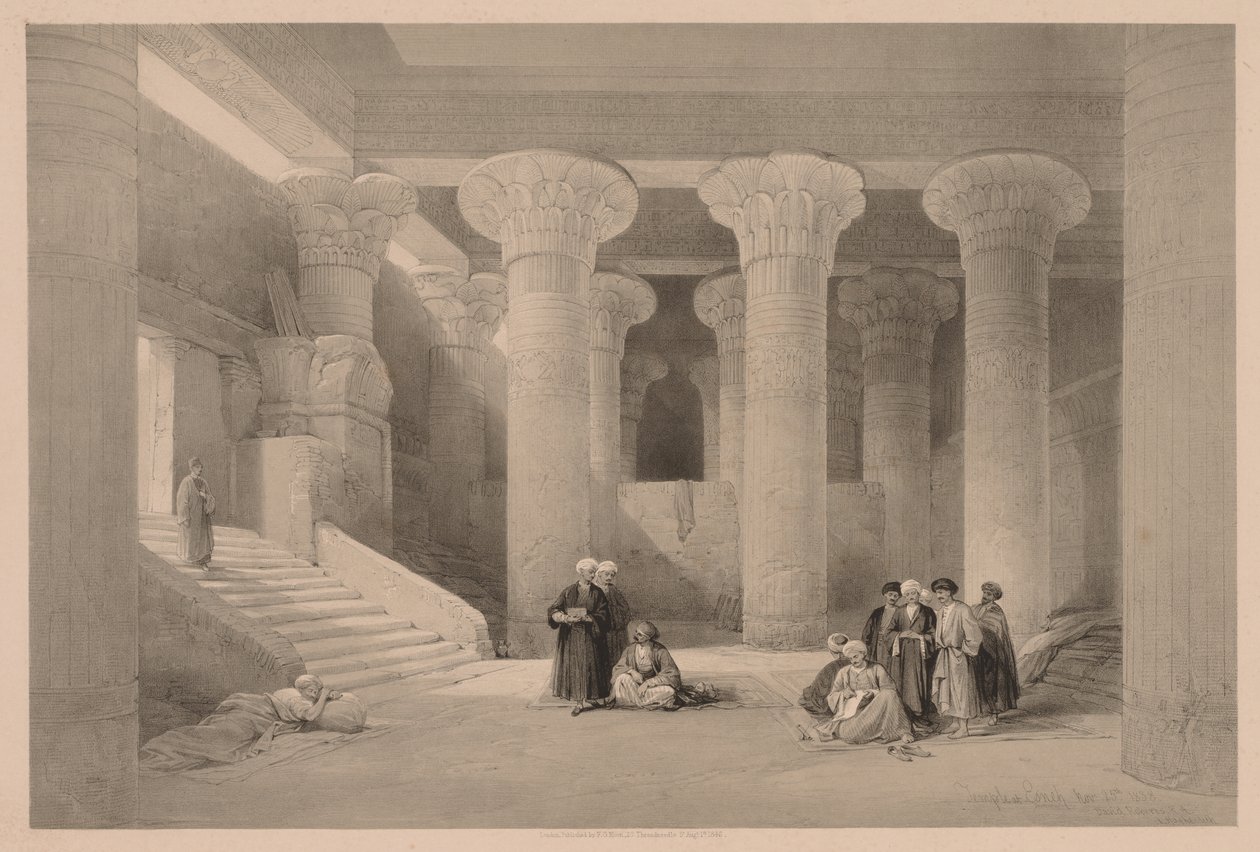 Egipt i Nubia: Tom I - nr 24, Świątynia w Esneh autorstwa Louis Haghe