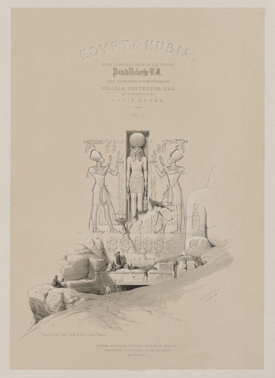 Egipt i Nubia, Tom I: Frontyspis, 1846. autorstwa Louis Haghe