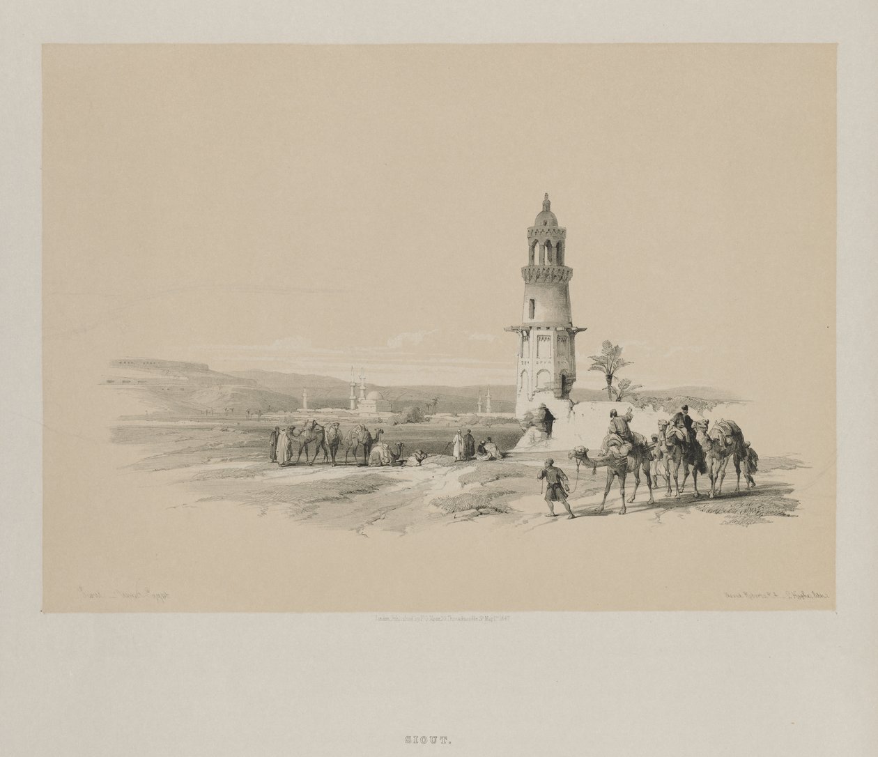 Egipt i Nubia, Tom I: Siout - Górny Egipt, 1847. autorstwa Louis Haghe