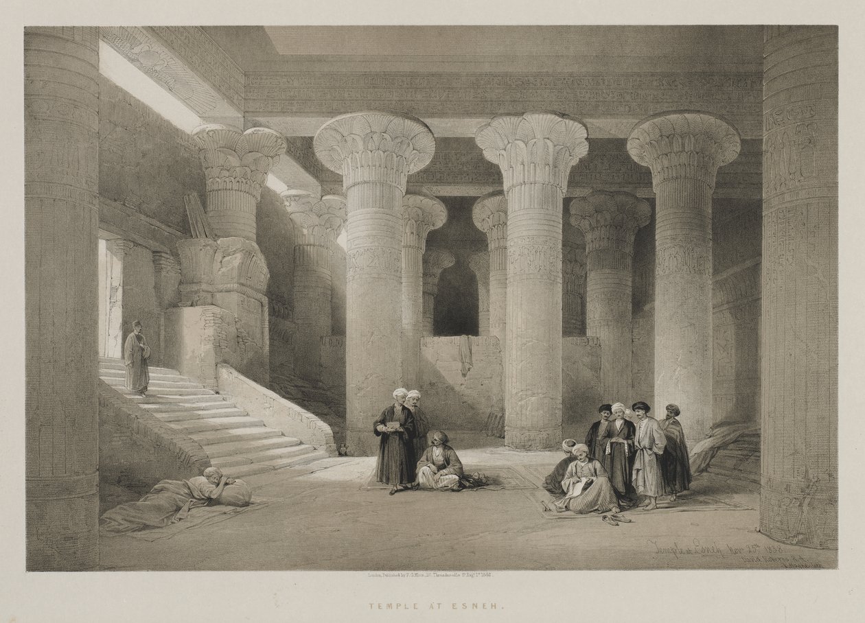 Egipt i Nubia, Tom I: Świątynia w Esneh autorstwa Louis Haghe