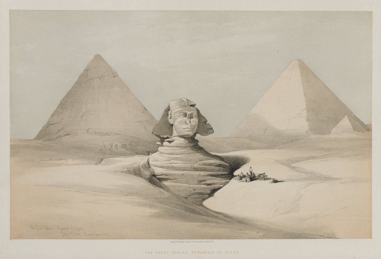 Egipt i Nubia, Tom I: Wielki Sfinks, Piramidy Gezeeh autorstwa Louis Haghe