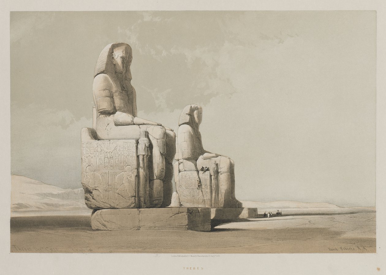 Egipt i Nubia, tom I: Teby, 1846. autorstwa Louis Haghe