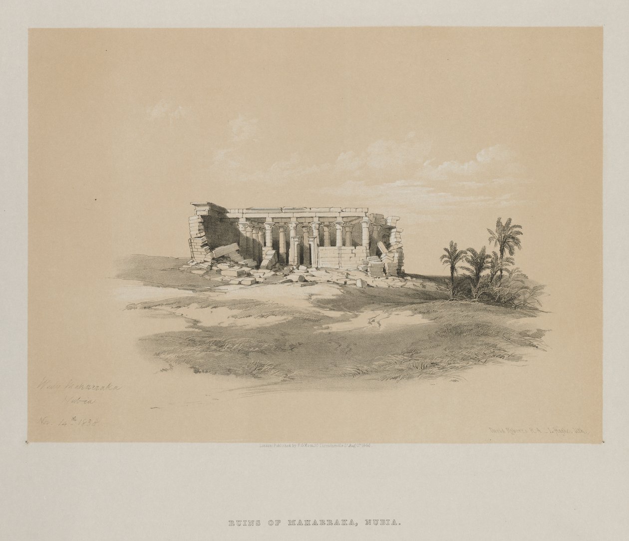 Egipt i Nubia, Tom I: Wady Maharraka, Nubia, 1846. autorstwa Louis Haghe