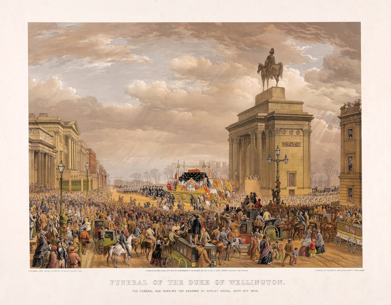 Pogrzeb księcia Wellington, 18 listopada 1852, wyd. 1853. autorstwa Louis Haghe