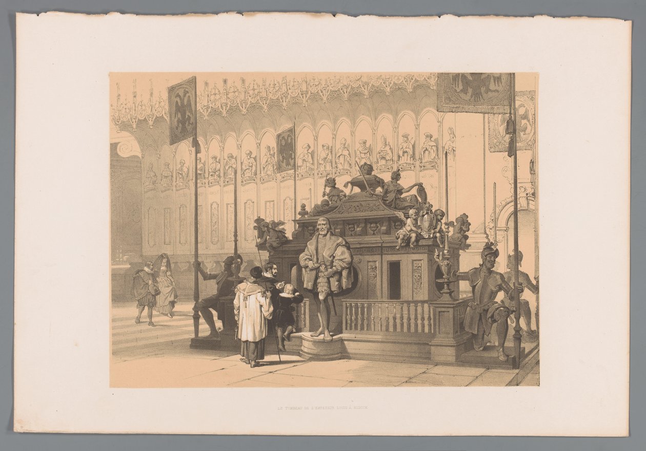 Graftombe van keizer Lodewijk de Beier te München Grób cesarza Ludwiga w Monachium (tytuł na obiekcie) autorstwa Louis Haghe