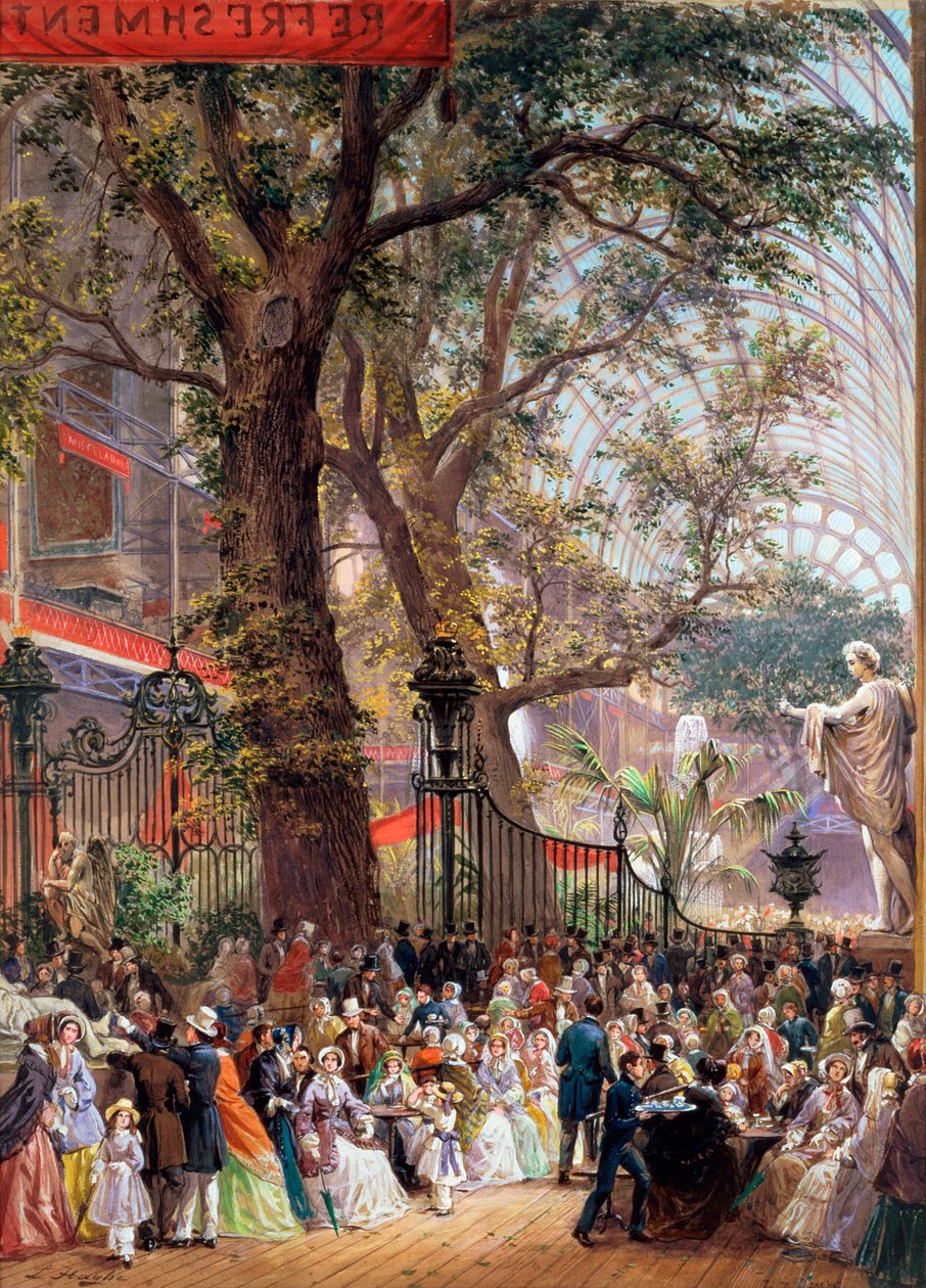 Wielka Wystawa, 1851: wnętrze autorstwa Louis Haghe
