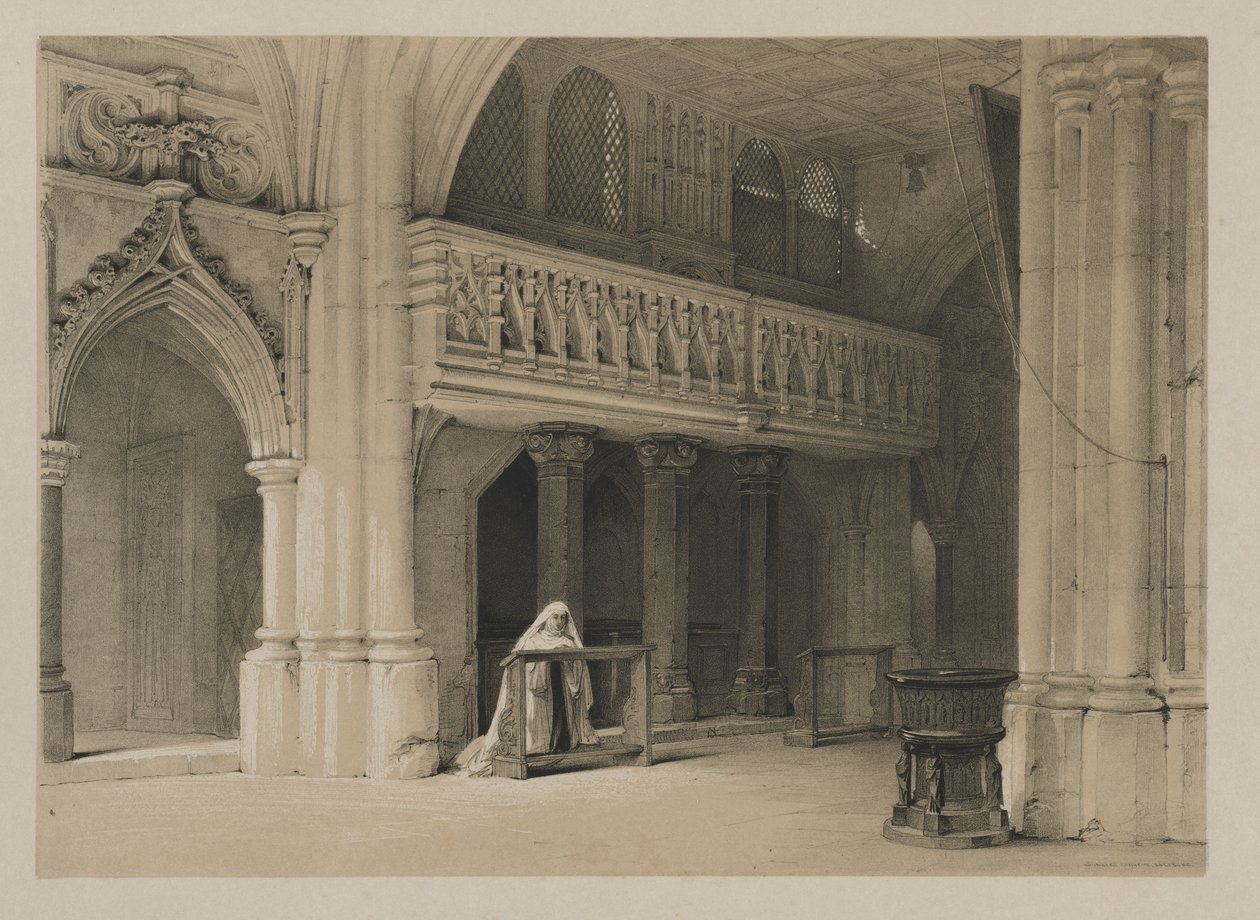 Szkice w Belgii i Niemczech, tom I: Klasztor Nönnberg, Salzburg, 1840. autorstwa Louis Haghe
