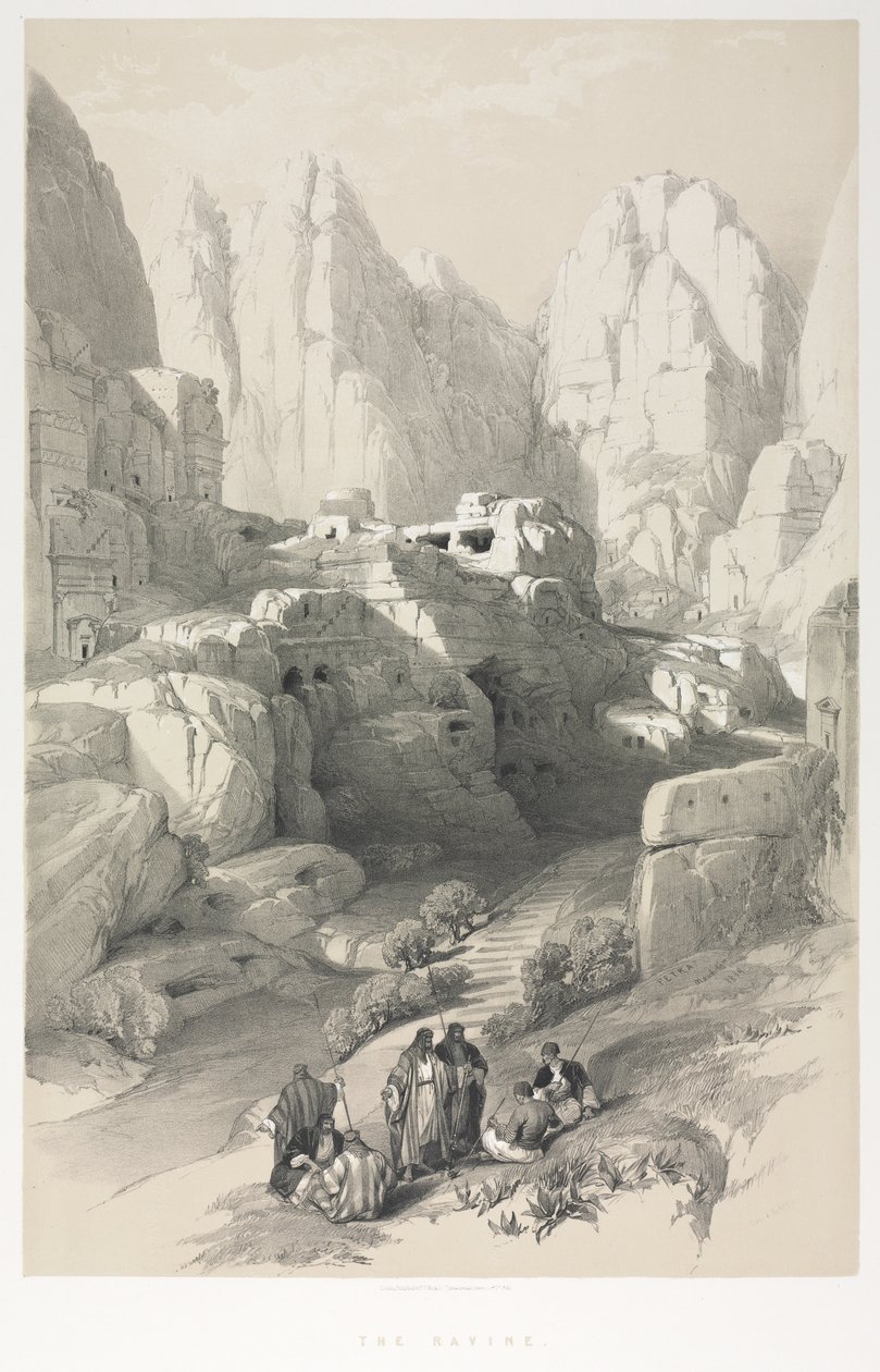 Ziemia Święta, Syria, Idumea, Arabia, Egipt i Nubia: Petra autorstwa Louis Haghe