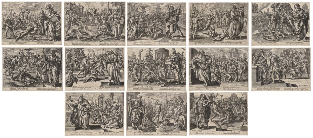 Chrystus, św. Paweł i dwunastu apostołów autorstwa Louis Hayet