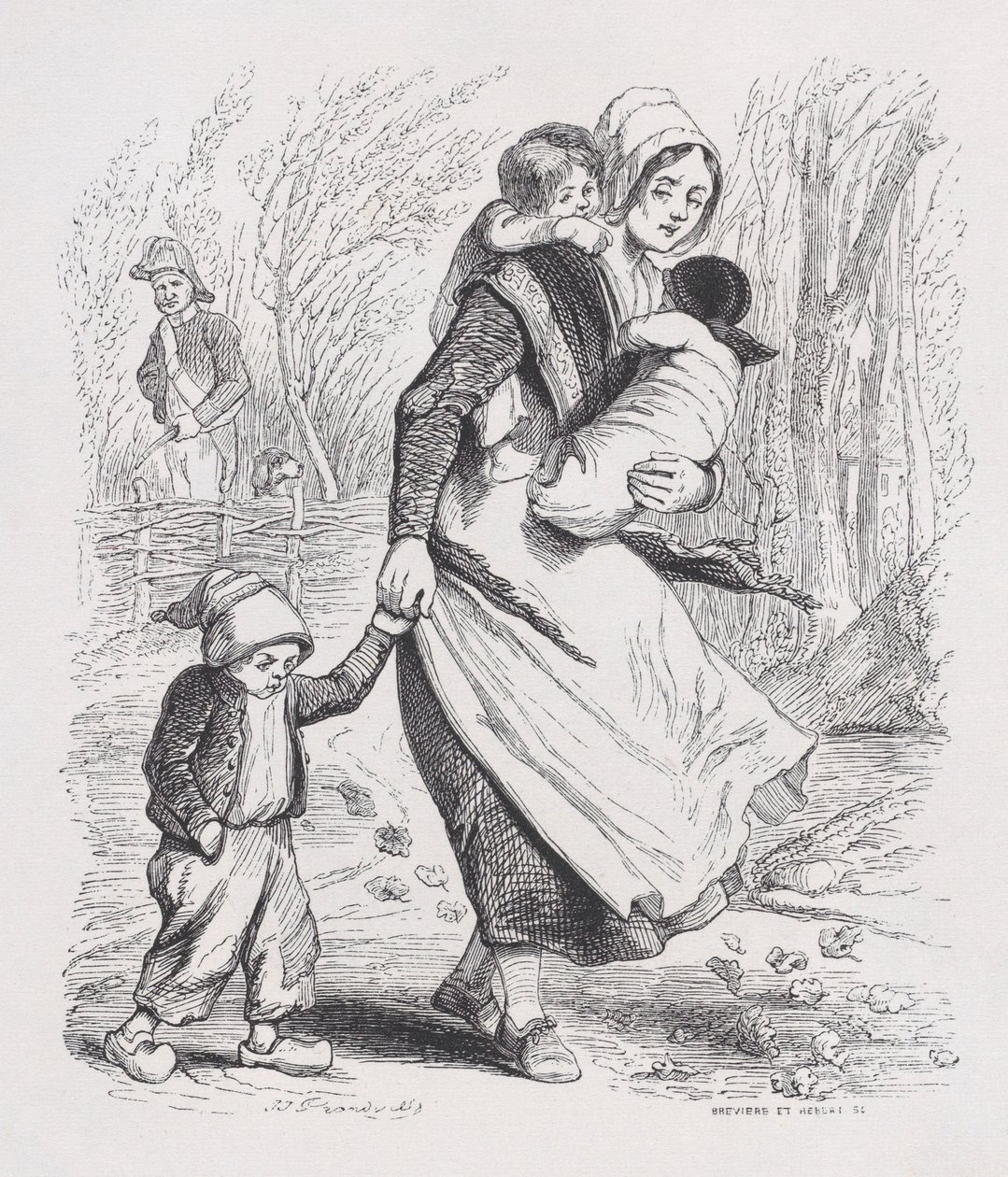 Jeanne, Ruda z Dzieł Wszystkich Bérangera, 1836. autorstwa Louis Henri Brévière