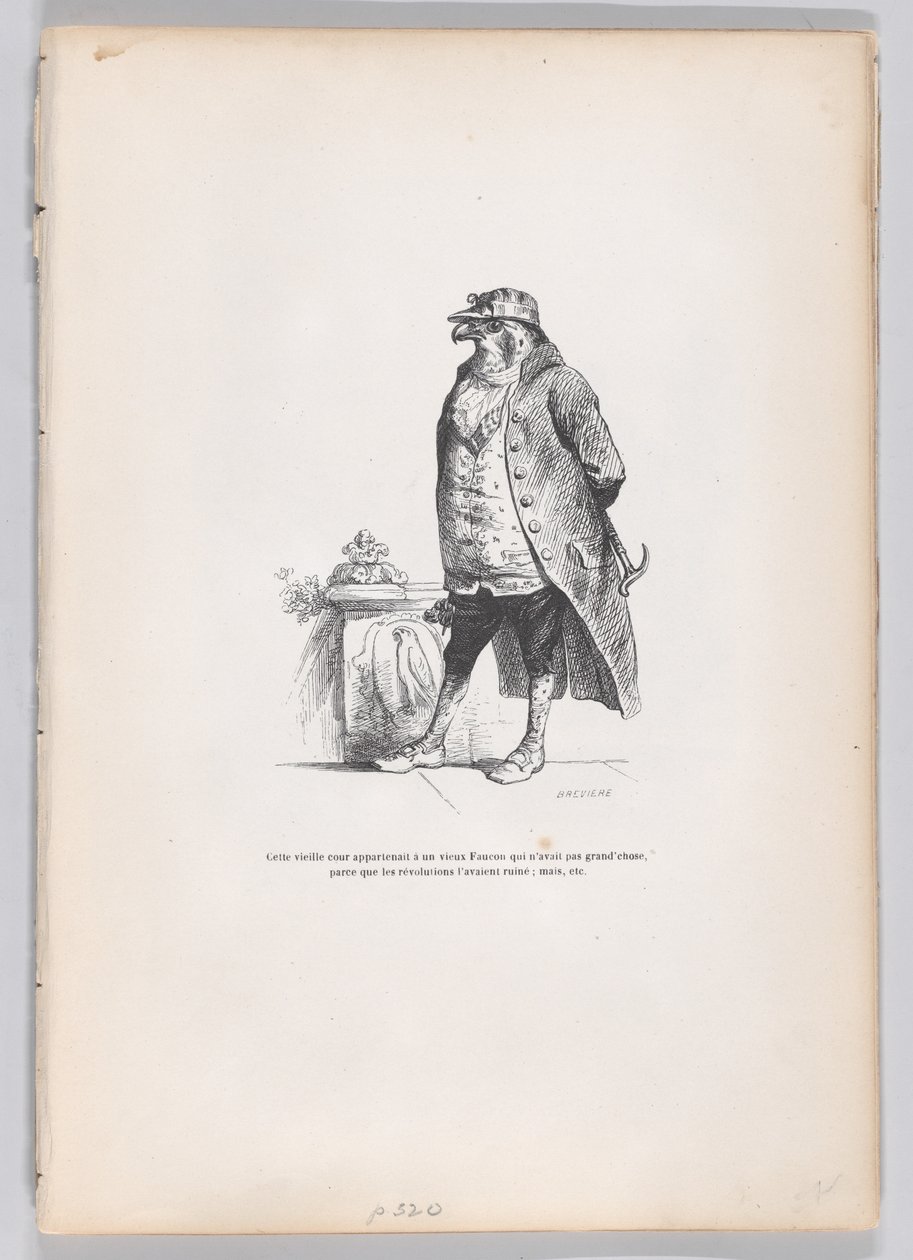 Ten stary dwór ma podobno starego sokoła... ze Sceny z Prywatności i Karczmy..., ok. godz. 1837-47. autorstwa Louis Henri Brévière