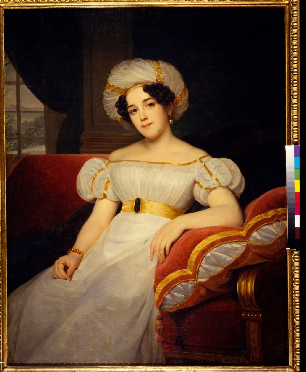 Portret księżnej Natalii Stepanovny Golicyny, z domu hrabiny Apraksina (1794-1890). Obraz Louis Hersent (1777-1860), olej na płótnie autorstwa Louis Hersent