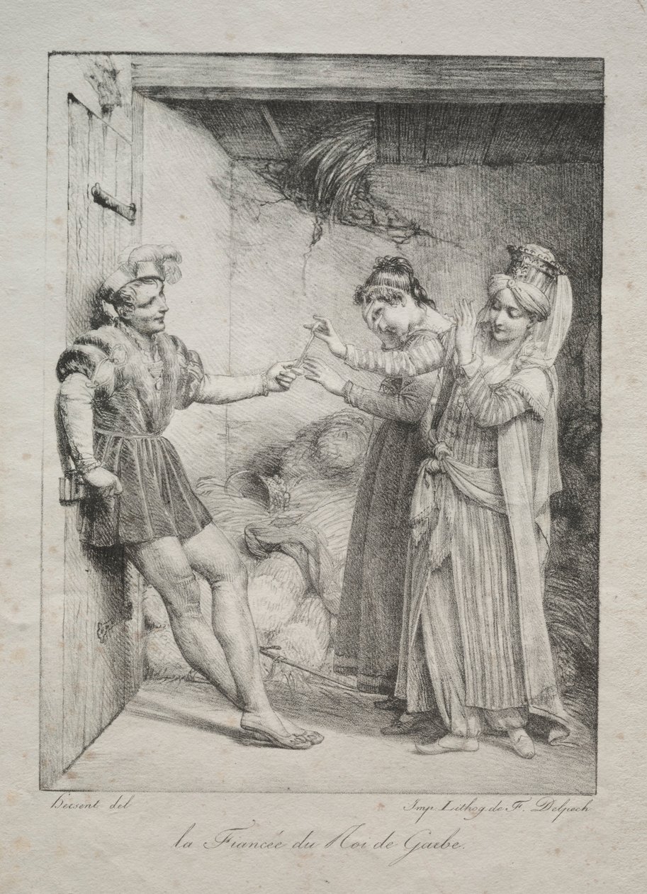 Narzeczona króla Garbe, 1800. autorstwa Louise Marie Jeanne Hersent