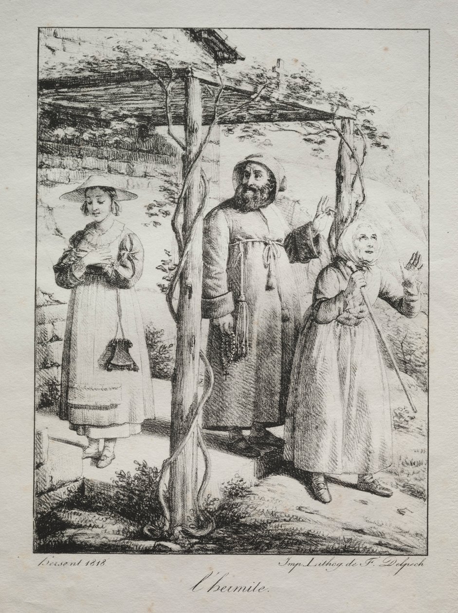 Pustelnik, 1818. autorstwa Louise Marie Jeanne Hersent