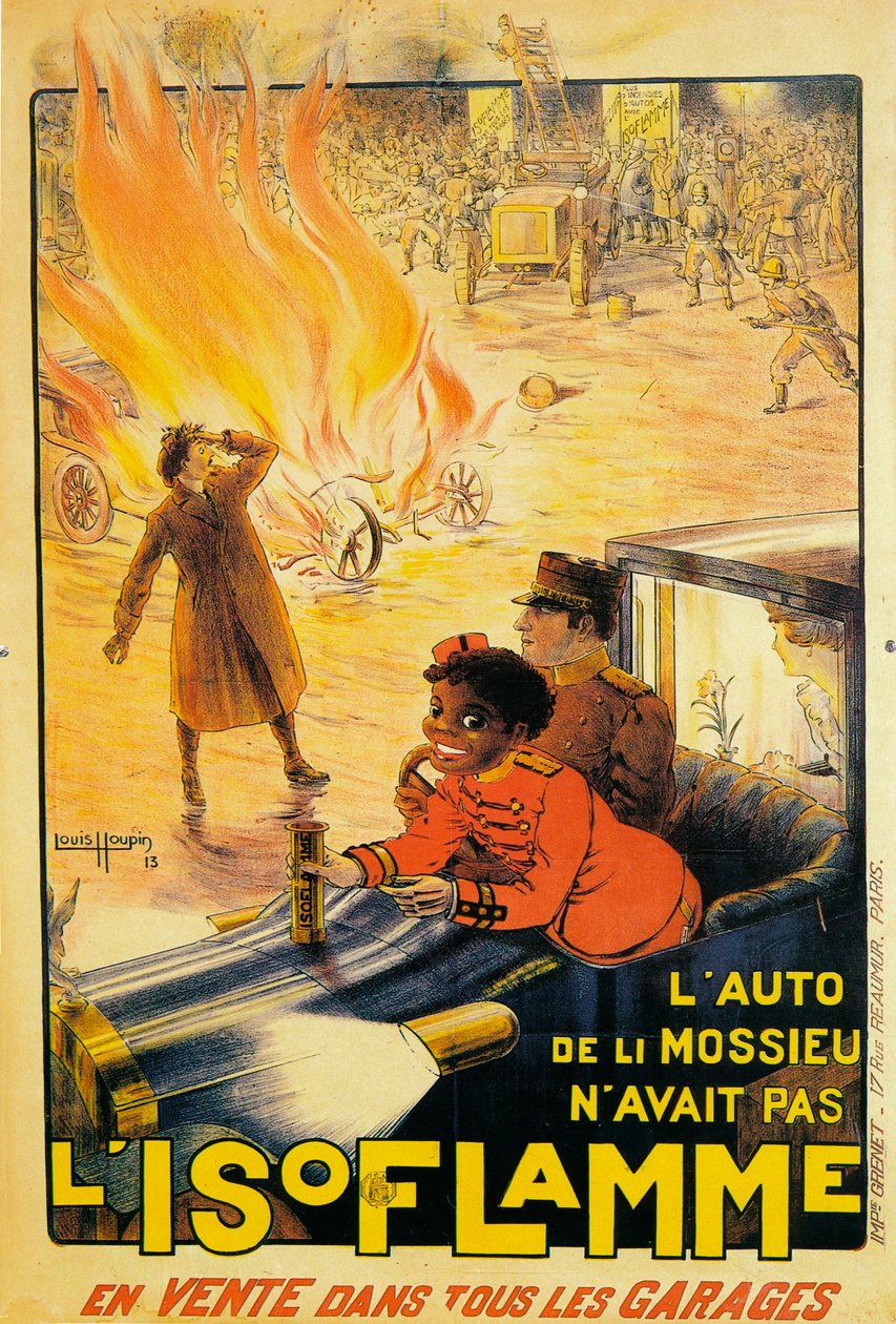Reklama gaśnic przeciwpożarowych Isoflamme, 1913 autorstwa Louis Houpin