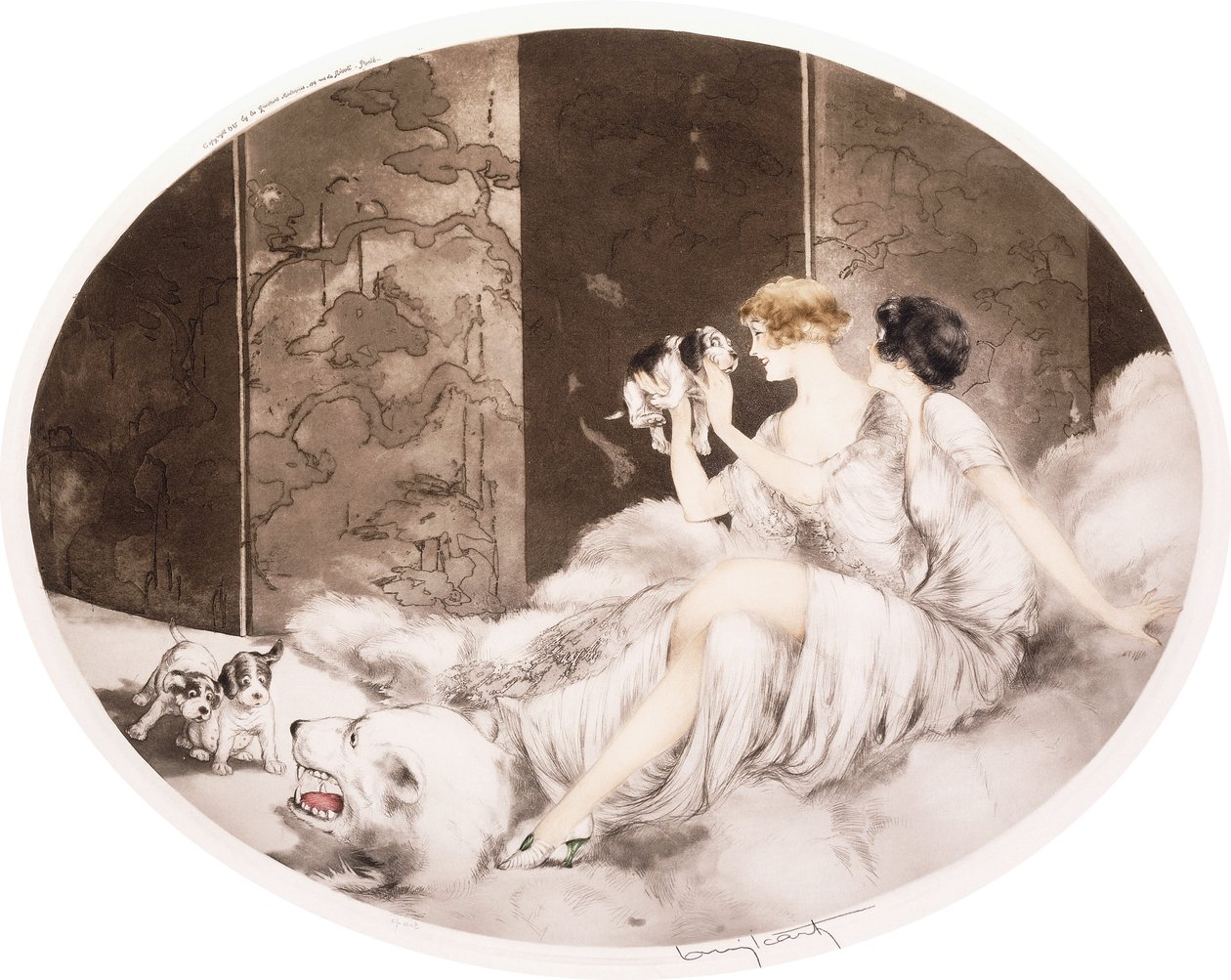 Małe psy autorstwa Louis Icart
