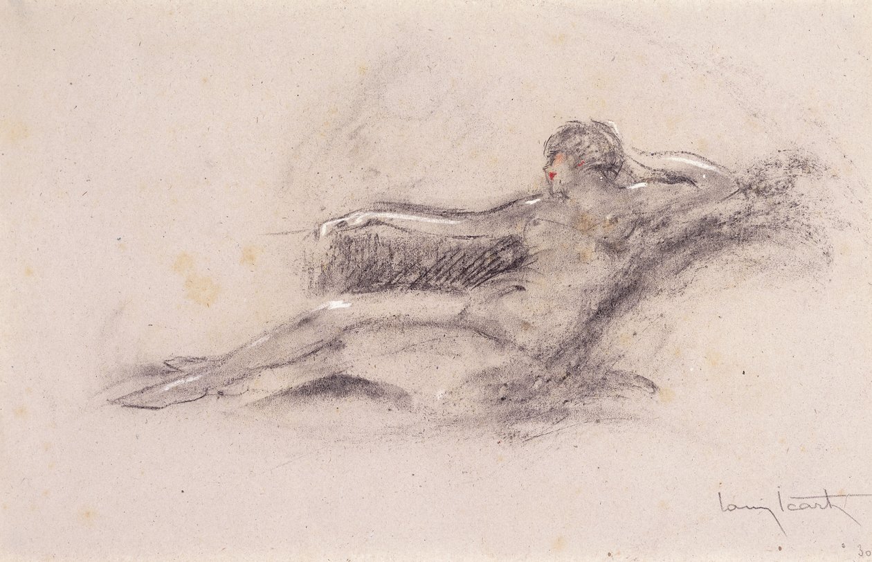 Leżąc nago autorstwa Louis Icart