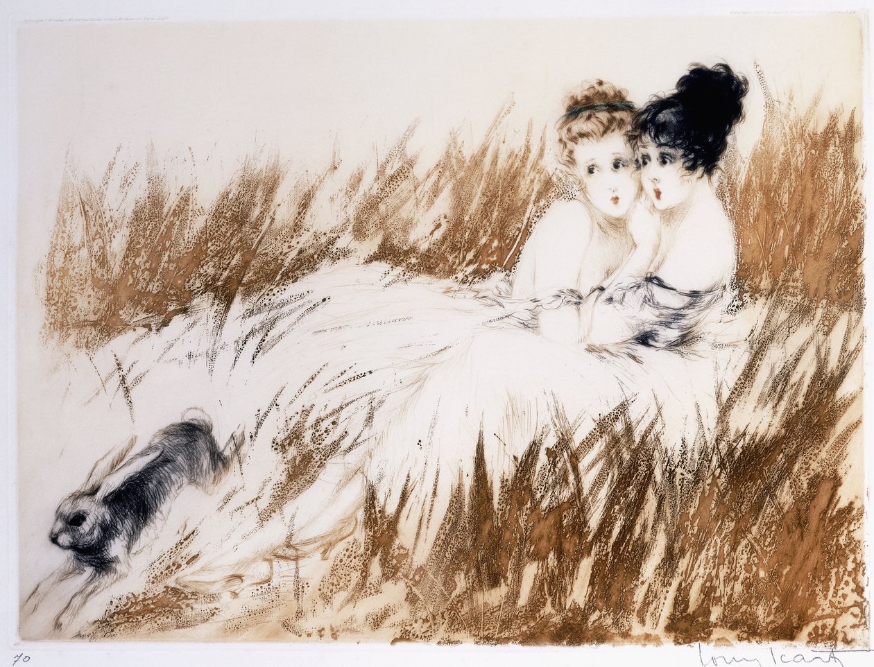 Przestraszony autorstwa Louis Icart