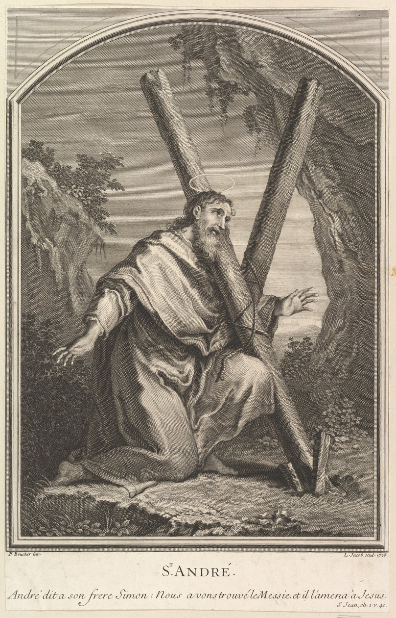 Św. Andrzej, 1726. autorstwa Louis Jacob