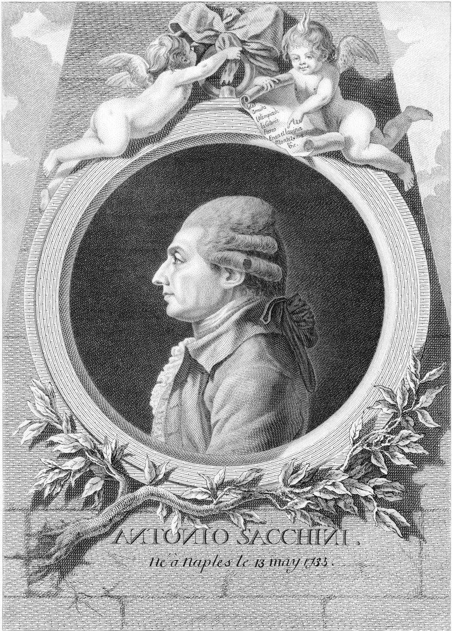 Portret kompozytora Antonio Sacchiniego 1730-1786, 1781. autorstwa Louis Jacques Cathelin