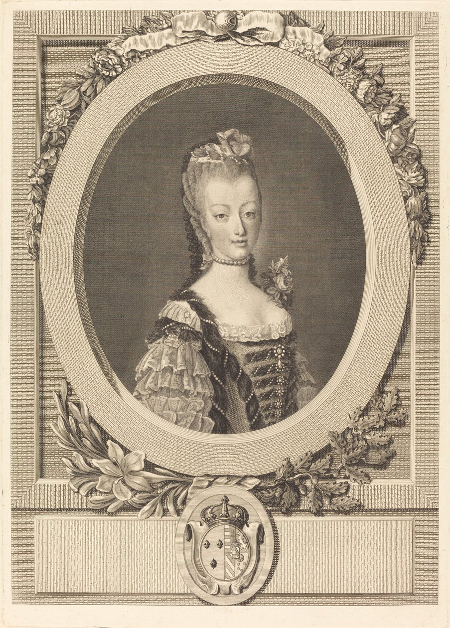 Maria Antonina z Francji autorstwa Louis Jacques Cathelin after Jean Martial Fredou