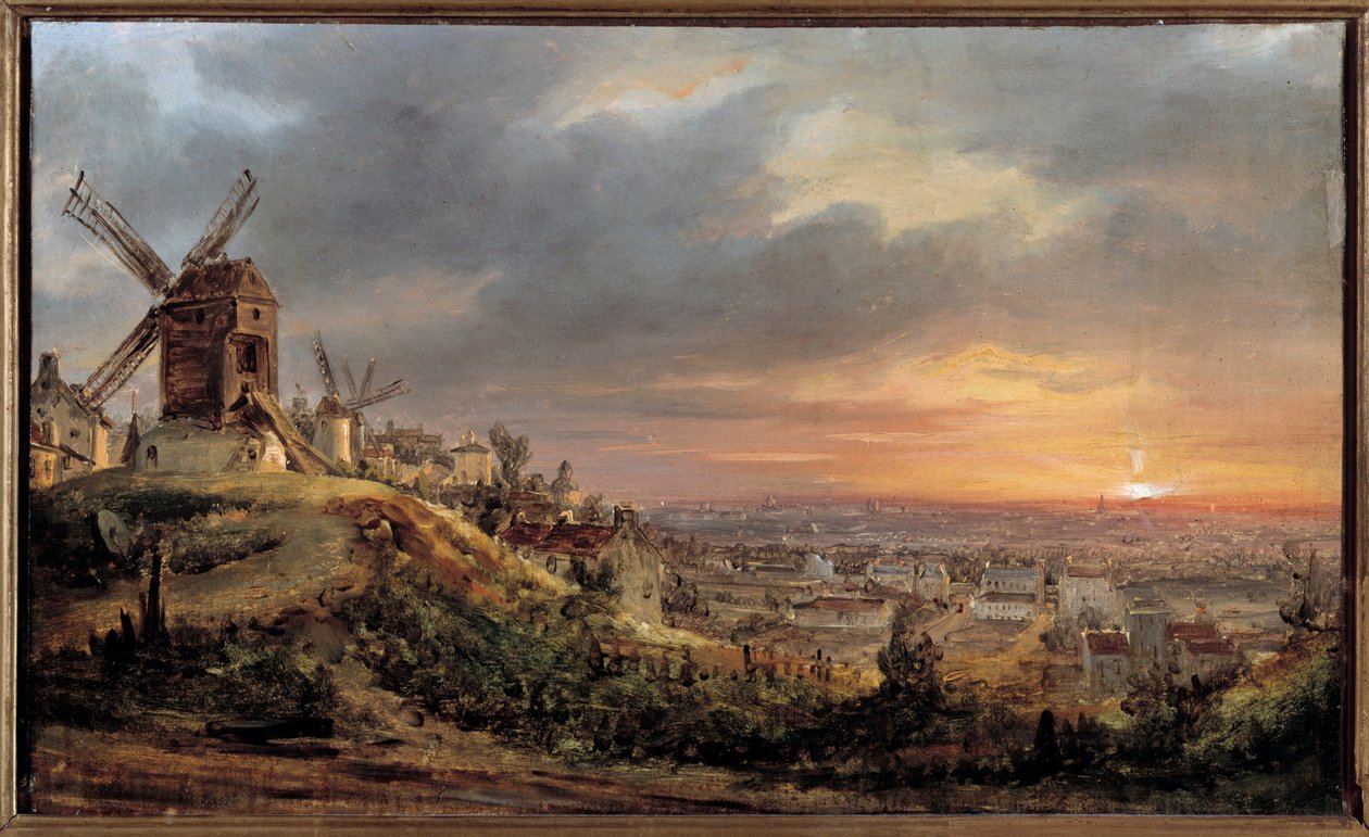 Paryż widziany z Montmartre. Obraz Louis Jacques Mande Daguerre (1787 - 1851) autorstwa Louis Jacques Mande Daguerre