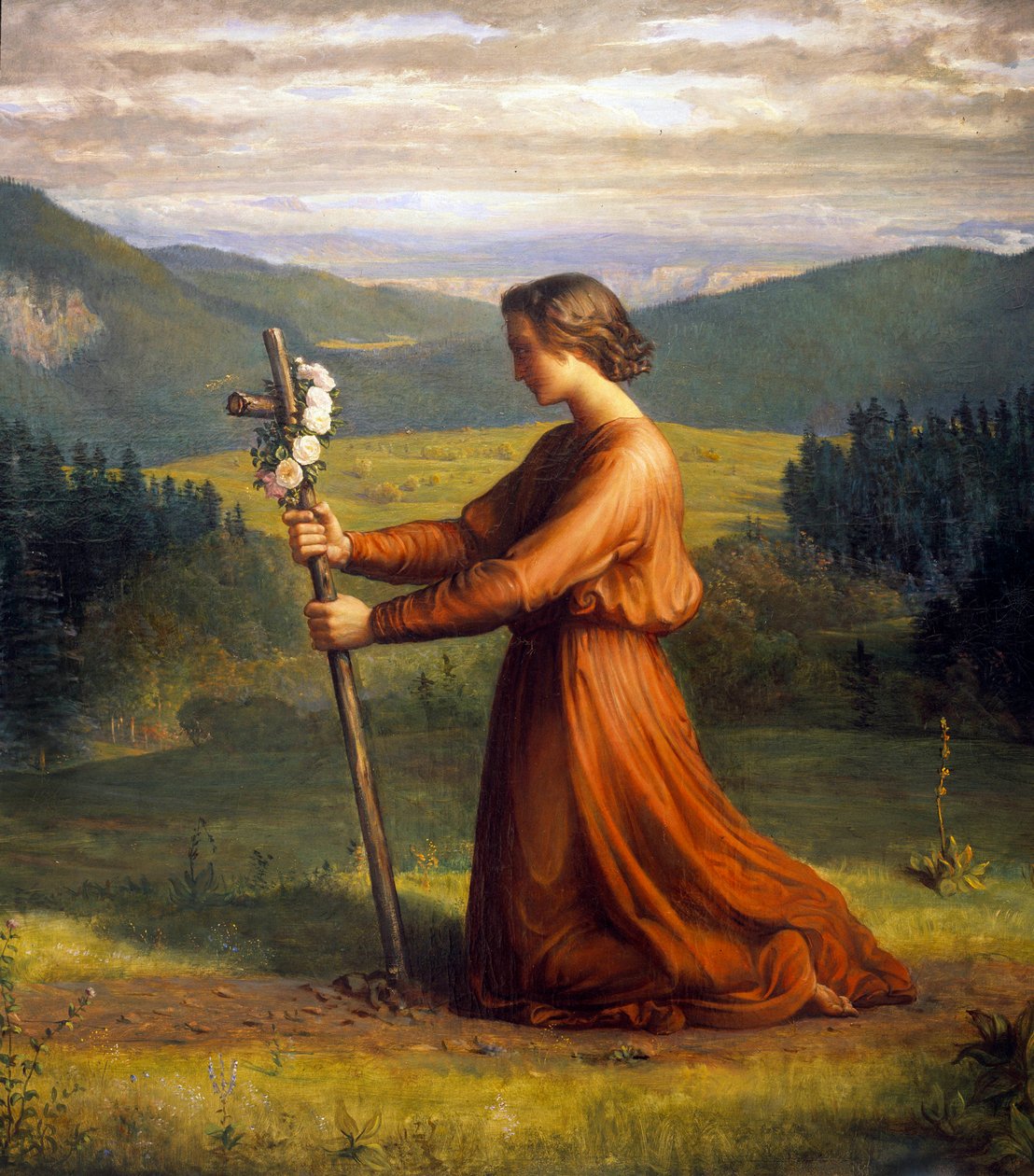 Wiersz duszy; Rzeczywistość. Obraz Anne Francois Louis Janmot (1814-1892) autorstwa Louis Janmot