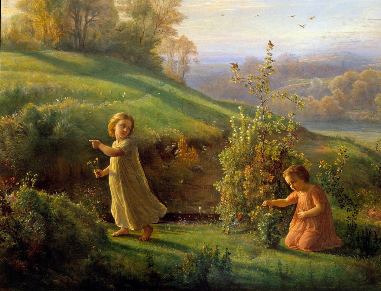 Wiersz duszy; Wiosna. Obraz Anne Francois Louis Janmot (1814-1892) autorstwa Louis Janmot