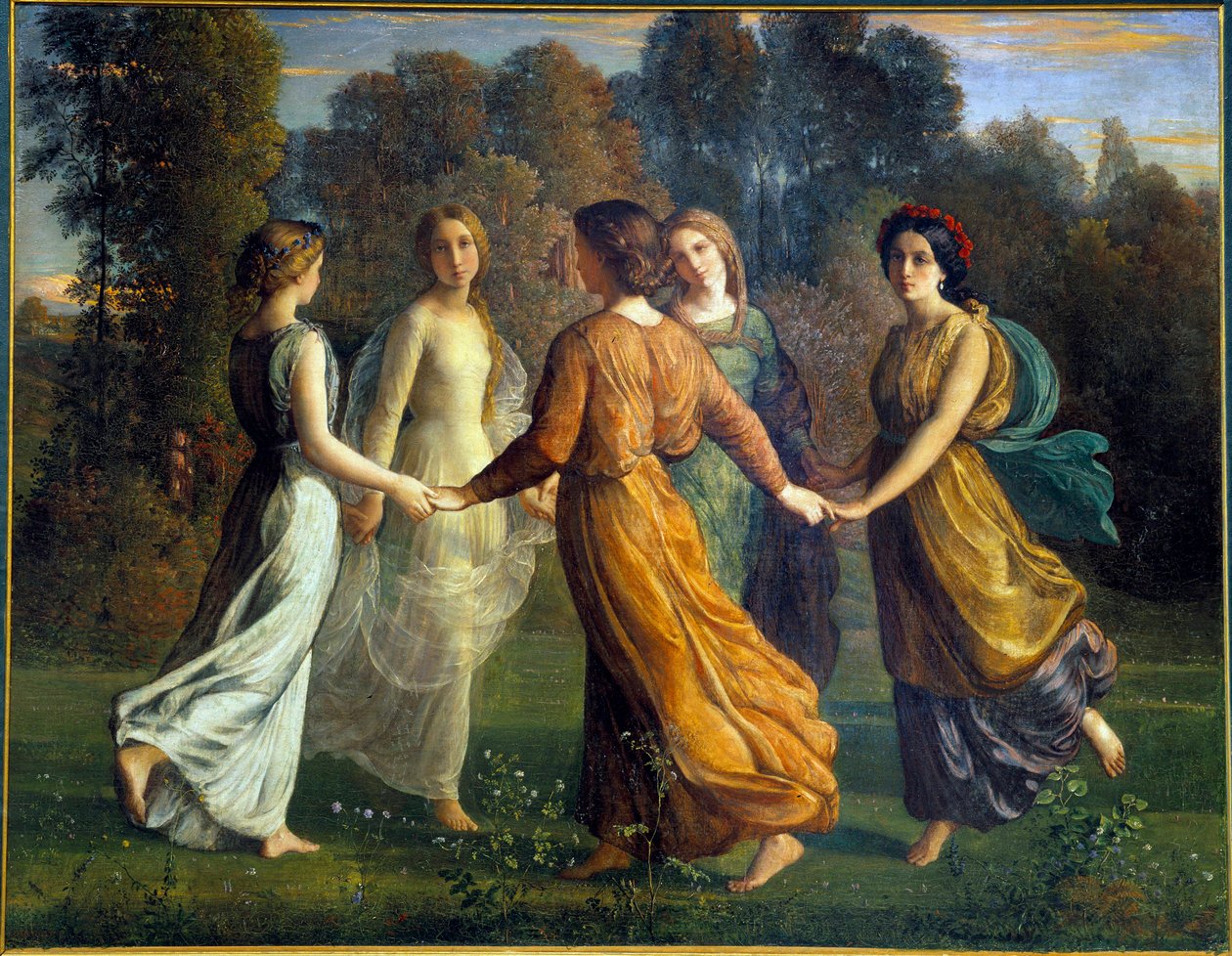 Wiersz duszy; Promienie słoneczne. Obraz Anne Francois Louis Janmot (1814-1892) autorstwa Louis Janmot