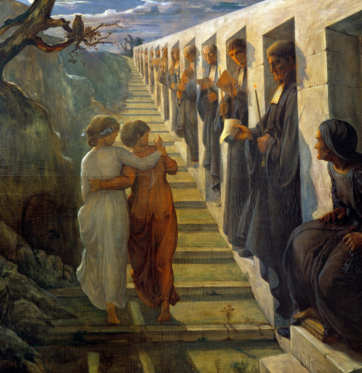 Wiersz duszy; Zła ścieżka. Obraz Anne Francois Louis Janmot autorstwa Louis Janmot