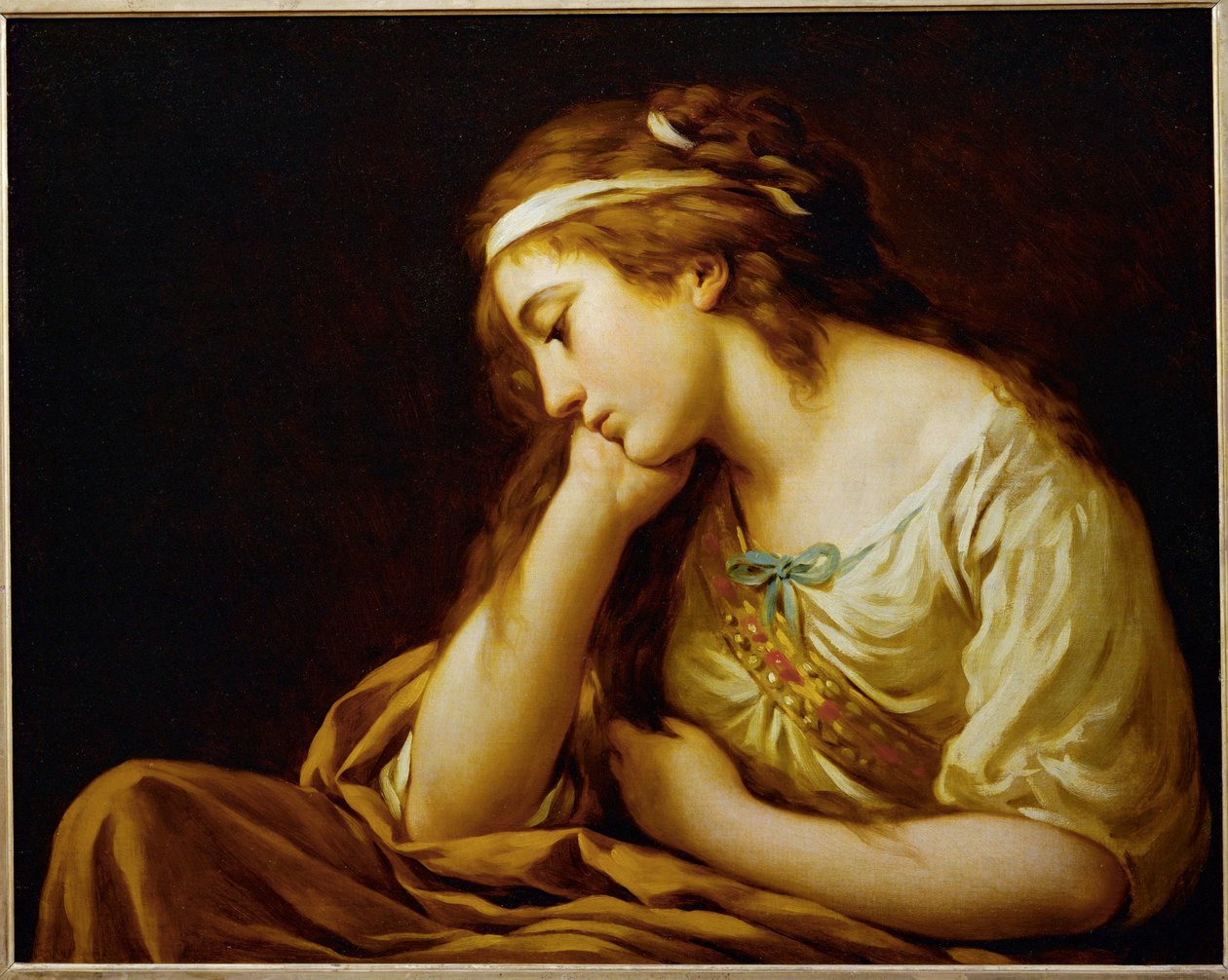 La Melancolie - Melancholia ... autorstwa Louis Jean Francois I Lagrenee