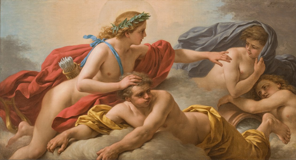 Słońce rozpraszające wiatry i burze autorstwa Louis Jean Francois I Lagrenee