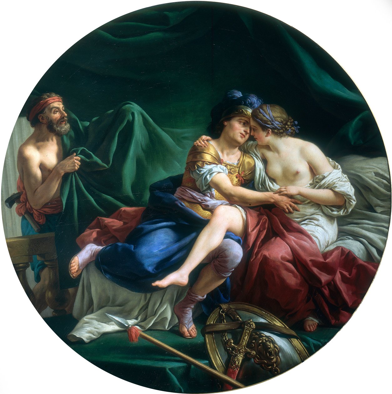 Mars i Wenus odkryte przez Vulcan, 1768 autorstwa Louis Jean François Lagrenée