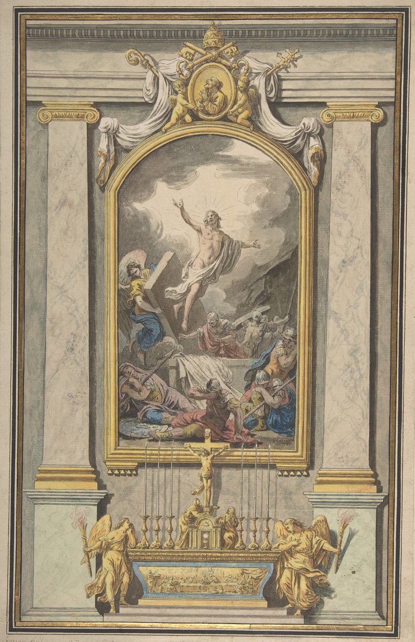 Zmartwychwstanie, ca. 1760. autorstwa Louis Jean François Lagrenée
