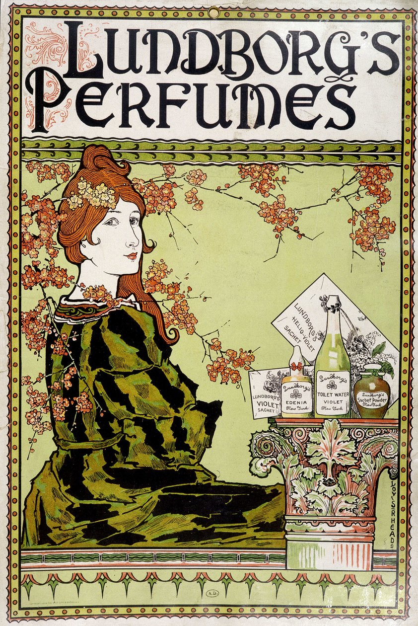 Reklama zapachu „”Lundborg”” - autorstwa Rhead, v.1895 autorstwa Louis John Rhead