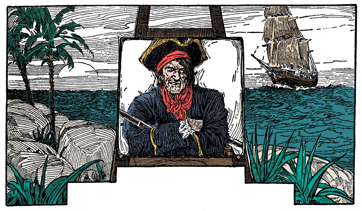 Ilustracja do „Wyspa skarbów” Roberta Louisa Stevensona autorstwa Louis John Rhead