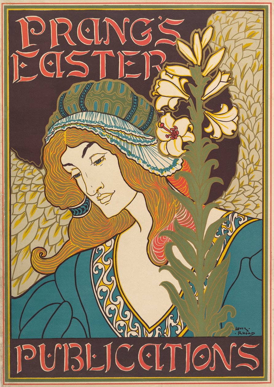 Wielkanocne publikacje Prang, wyd. 1895 (kolor lito) autorstwa Louis John Rhead