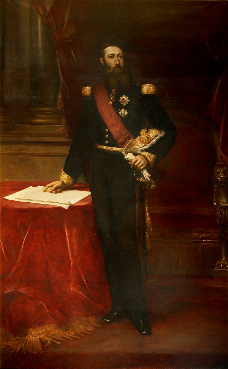 Portret Leopolda II 1835-1909, króla Belgów, ok. 1930 r. 1870. autorstwa Louis Joseph Gallait