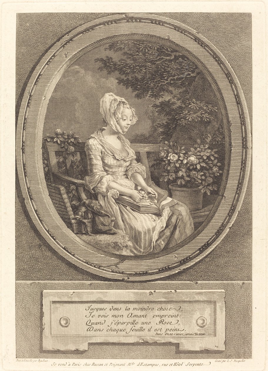 Do najmniejszej rzeczy autorstwa Louis Joseph Masquelier after Pierre Antoine Baudouin