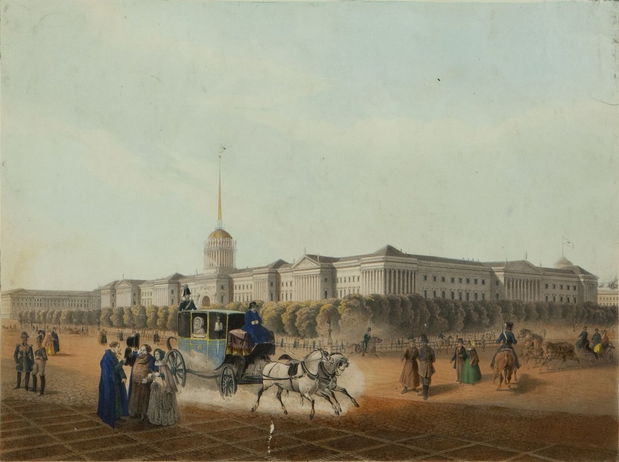 Admiralicja w Sankt Petersburgu, koniec lat 40. XIX wieku. autorstwa Louis Jules Arnout