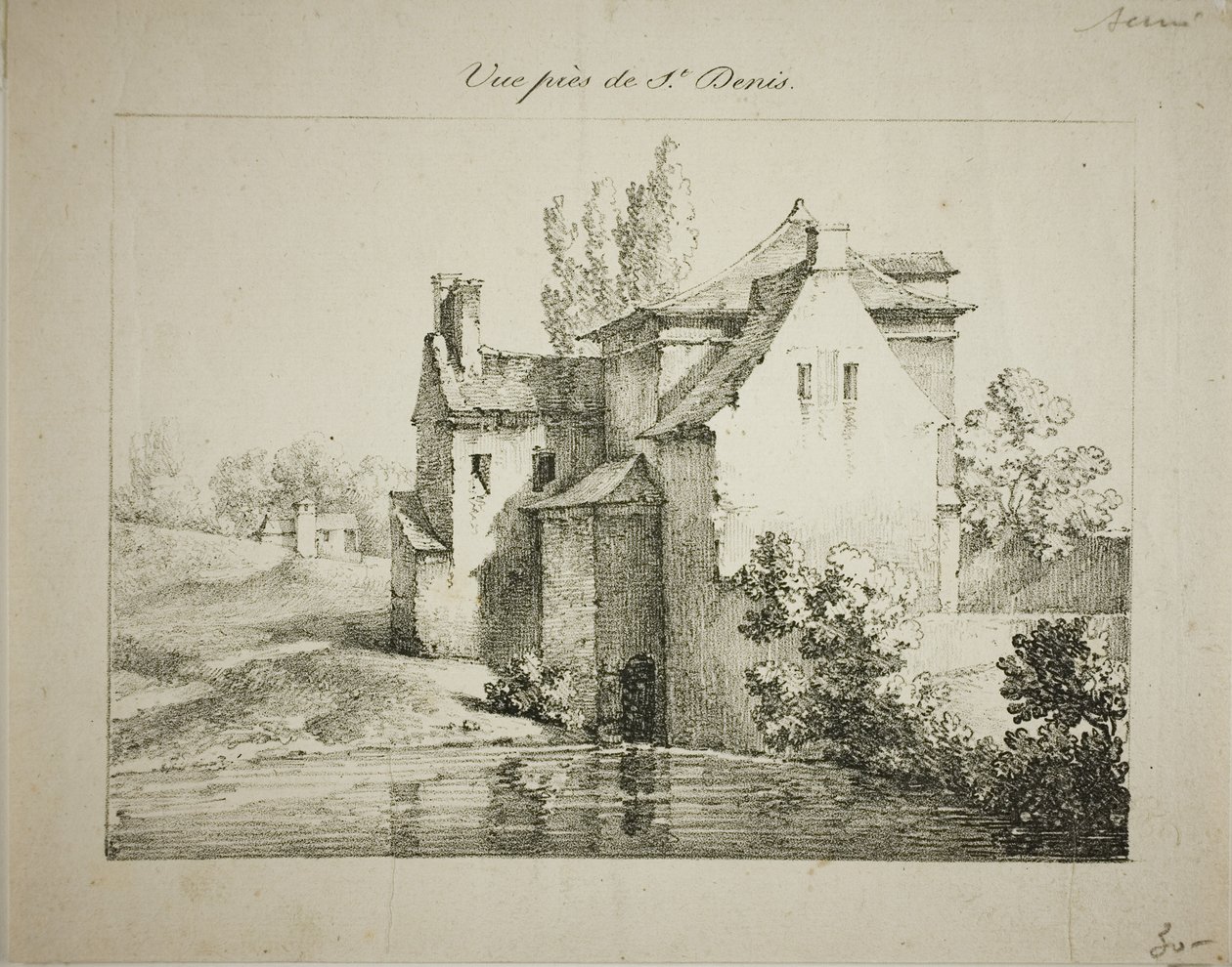 Zobacz w pobliżu St. Denis autorstwa Louis Jules Frederic Villeneuve