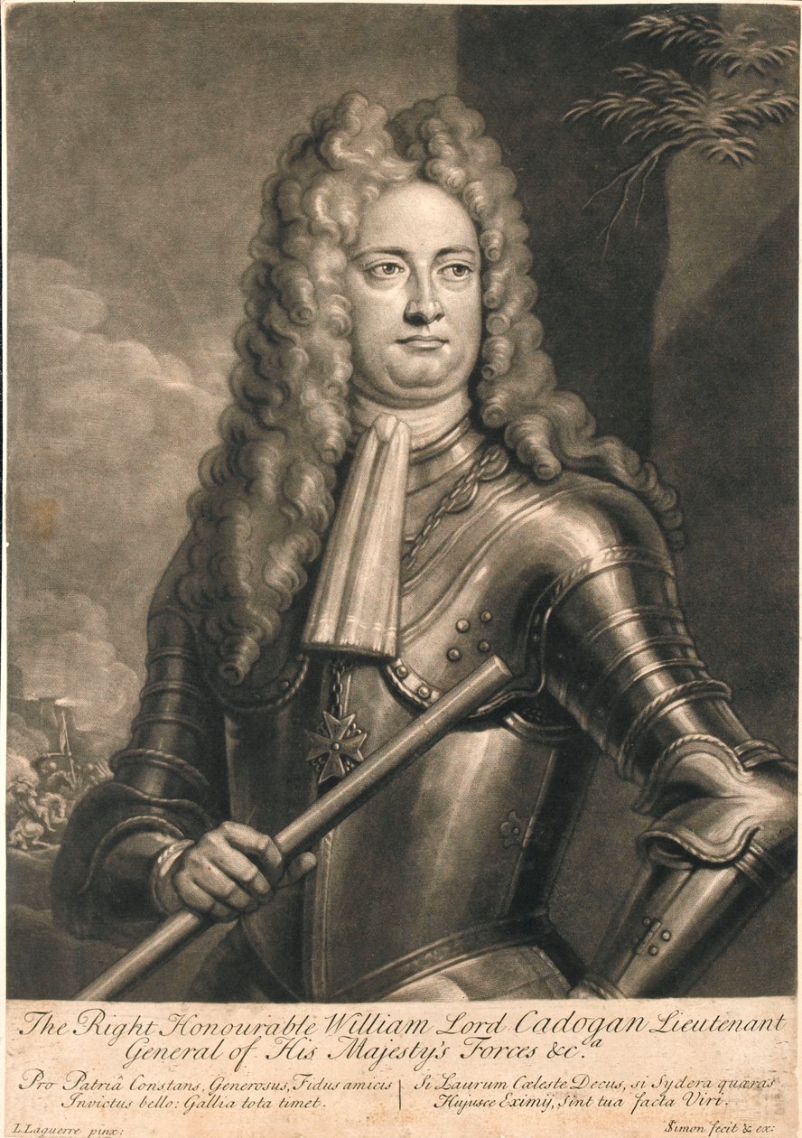 Szanowny William Lord Cadogan, generał porucznik sił Jego Królewskiej Mości autorstwa Louis Laguerre