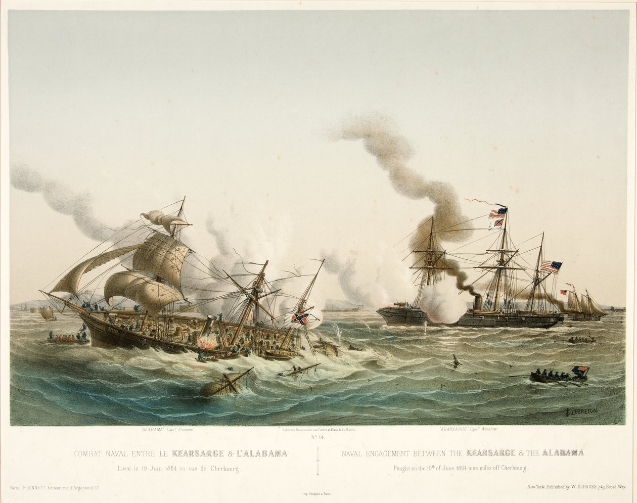 Combat Naval entre le Kearsage & l